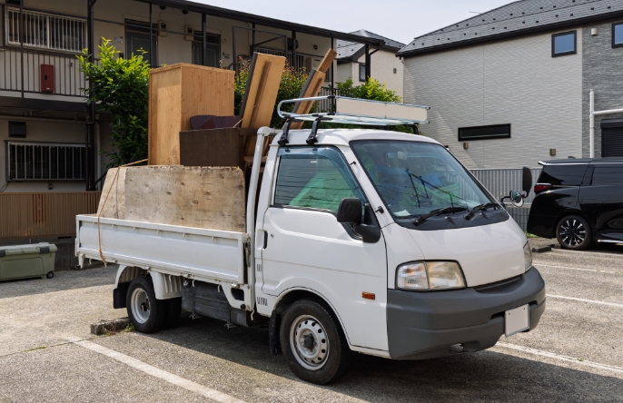 回収を行った際のトラックの写真