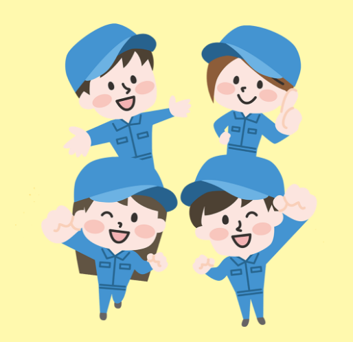 元気な作業員のイラスト